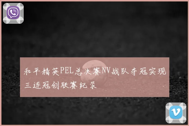 和平精英PEL总决赛NV战队夺冠实现三连冠创联赛纪录